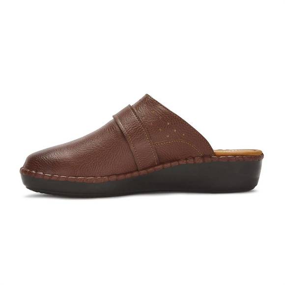 NEW ANDREA women's comfort casual clogs in brown - Picture 2 of 4